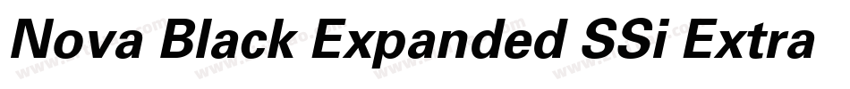 Nova Black Expanded SSi Extra Bold Expanded Italic字体转换
